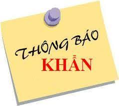 Thông báo khẩn